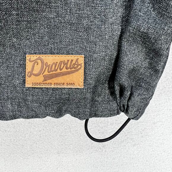 Dravus Heading Nowhere Jacket Men's L Grey Quarter Snap Hooded Anorak Coat EUC - Picture 5 of 15